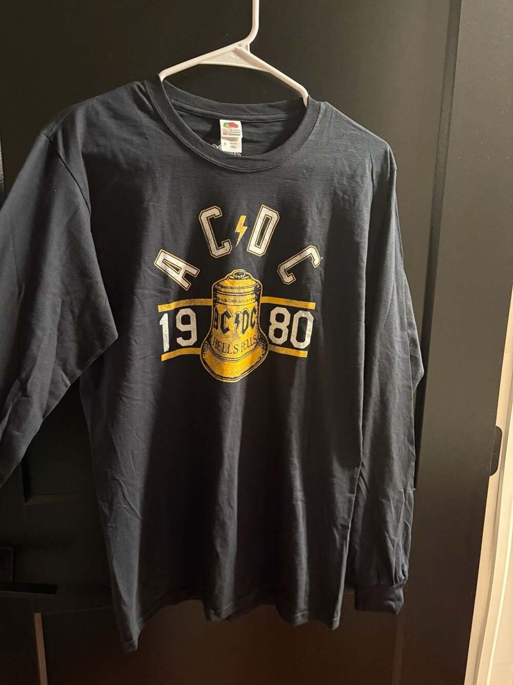 AC/DC Hells Bells 1980 Long Sleeve Graphic T-Shirt Size S